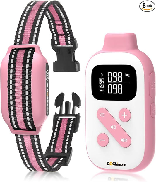 No Shock Dog Training Collar, Beep and Vibrating Dog Collar with Remote 2800Ft, Vibration Collar for Small Medium Large Dogs - No Prongs