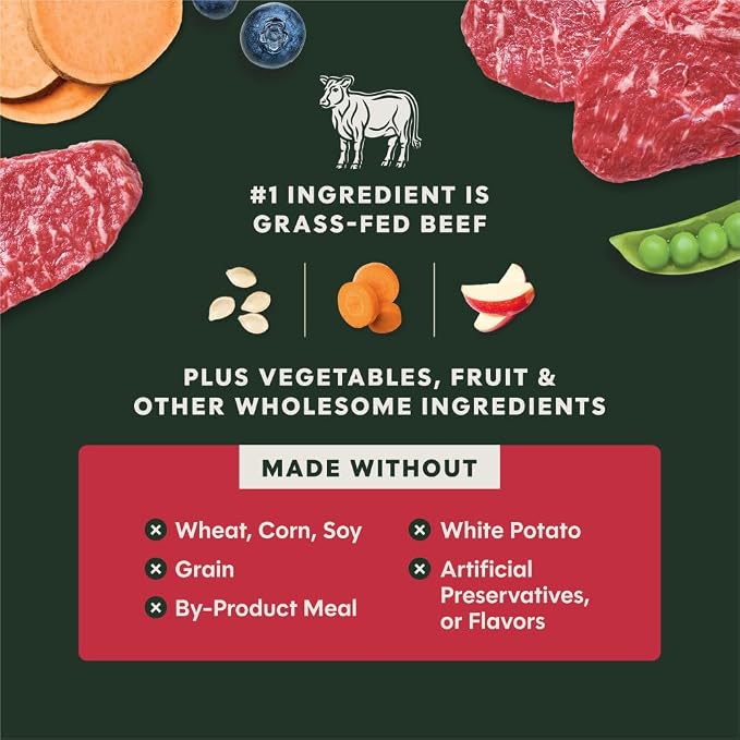 Instinct RawBoost, Natural Dry Dog Food with Freeze-Dried Pieces, High Protein, Grain-Free Recipe - Real Beef, 10 lb. Bag