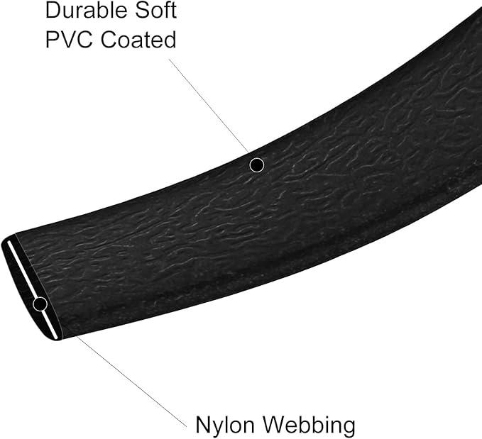 Waterproof Long Leash Durable Dog Recall Training Lead Great for Outdoor Hiking, Training, Yard, Beach and Swimming (Black, 50ft)