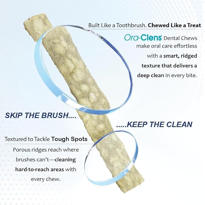 Oral Hygiene Chews for Small Dogs – Enzymatic Dental Treats for Daily Oral Care, Helps Clean Teeth & Freshen Breath, Supports Plaque & Tartar Control – 30 Chews (3 Pack)