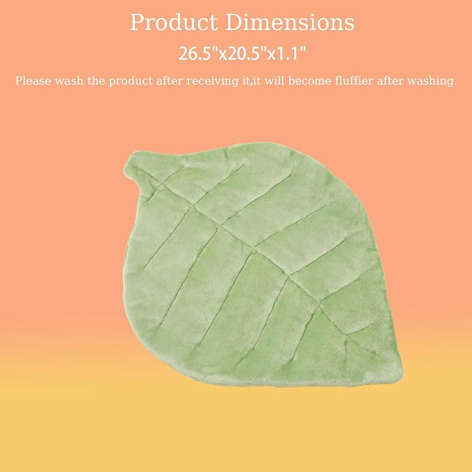 Self Warming Cat Leaf Mat,Comfortable Soft Fabric Breathable Cozy Cat Warm Bed Mat with Foil Insulation,Cat Bed Mat for All Seasons, 26.5"x20.5" Ideal for Cats Small Pets