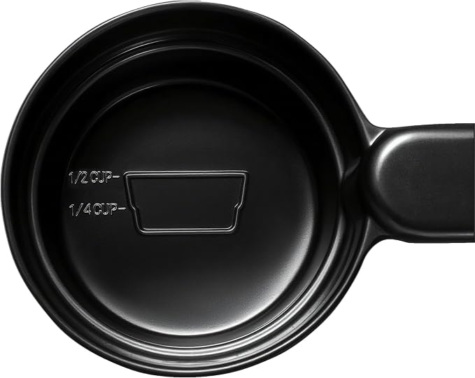 Joyinjojo Dog Cat Food Scoop - Pet Food Scoop Dog Food Measuring Cup 1/2 1/4 Cup, Comfortable Long Handle for Easy to Scoop Food, Black 1/2 Cup
