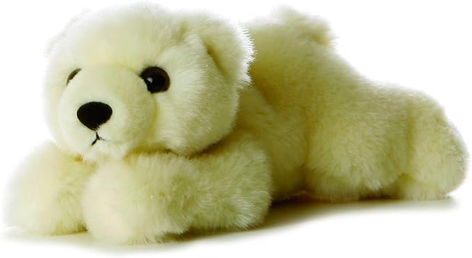 Aurora® Adorable Mini Flopsie™ Lil' Slushy™ Stuffed Animal - Mini Companions Ready for Playful Adventures - for Kids All Ages, Toddlers, Adults, and Families - White 8 Inches