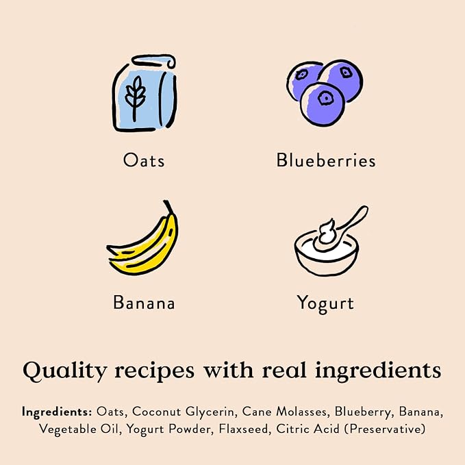 Bocce's Bakery Berry Smoothie Wellness Treats for Dogs, Wheat-Free Everyday Dog Treats, Made with Real Ingredients, Baked in The USA, Natural Soft & Chewy Cookies, 12 oz