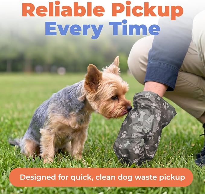 Best Pet Supplies Dog Poop Bags for Waste Refuse Cleanup, Doggy Roll Replacements for Outdoor Puppy Walking and Travel, Leak Proof and Tear Resistant, Thick Plastic - Gray, 150 Bags