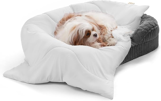 EHEYCIGA Premium Cooling Blankets for Dogs - Q-MAX>0.53, Dog Cooling Blanket Summer, Soft Dog Cooling Mat for Hot Weather, Washable Cat Pet Cooling Blanket, Light Grey, 30x40