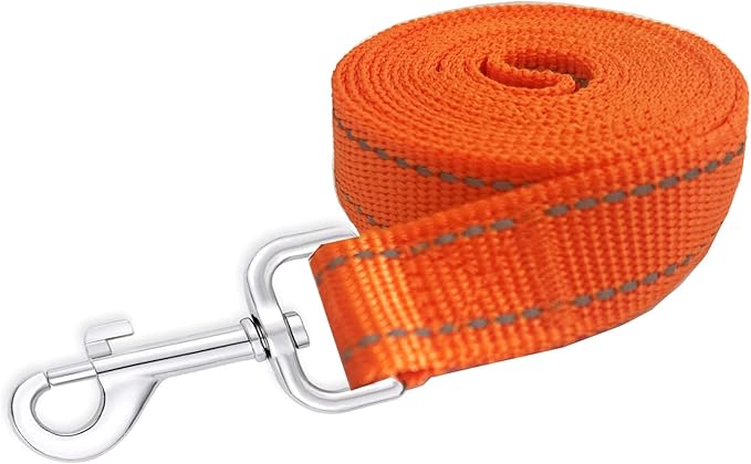 Reflective Dog Leash 7Ft /8 Feet Long, 1 Inch Wide, for Small and Medium Dogs