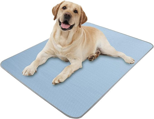 Buvlnee Summer Dog Cooling Mat Washable Ice Silk Self Cool Pad for Small Medium Large Dogs and Cats, Pet Sleeping Pad for Crate, Bed, Indoor & Outdoor Floor, Car Seats