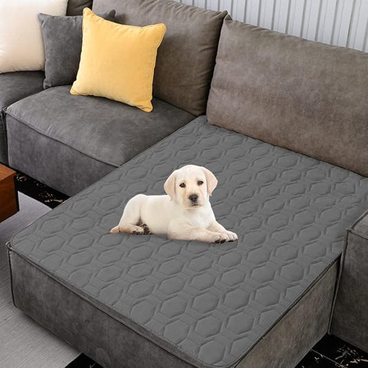 Tcksstex Waterproof and Non-Slip Dog Bed Cover and Pet Blanket Sofa Pet Bed Mat ，car Incontinence Mattress Protectors Furniture Couch Cover for Most Cats Dogs, Pets（40x50-Dark Grey）