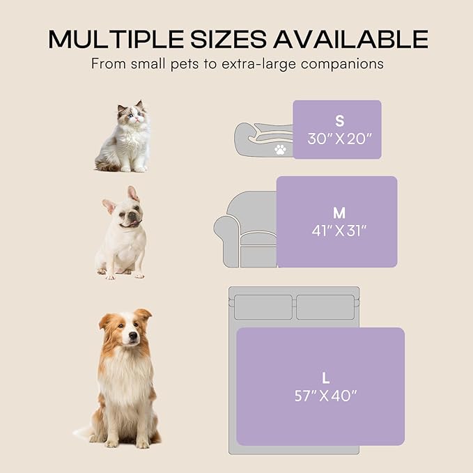 Luciphia 1 Pack 2 Small Dog Blanket Washable Pet Bed Cover Soft Fluffy Puppy Blanket with Premium Fleece 300GSM Cozy Calming Cat Blankets for Indoor Cats Pink/Purple 57x40 inch