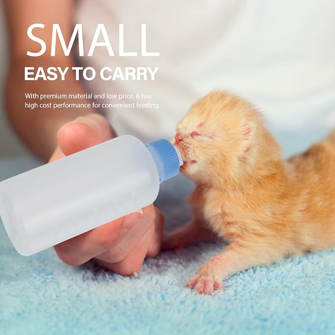 9pcs Pet Nursing Bottle for Kittens and Puppies Feeding Nipple for Pets Easy to Use