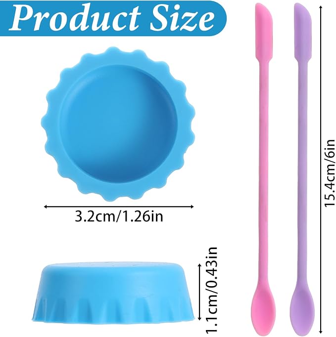 9 Pack Crested Gecko Food Dish & Spoons, Silicone Gecko Feeding Cups Reusable Small Reptile Food and Water Bowl Gecko Tank Accessories for Hermit Crabtortoise Tarantula Lizard, 7 Colors