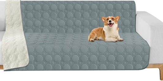 ZNSAYOTX Ultimate Cozy Blankets (52"x82") 100% Waterproof Bed Mat Blanket for Dog Pets, Couch Sofa Protector with Non-Slip Back Washable Durable, Pee Scratch Proof Easy to Clean (Dark Grey)