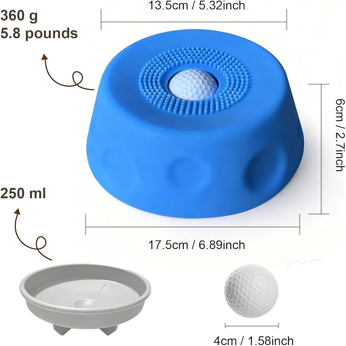 Premium Dog Lick Bowl, Dog Lick Bowl with Ball, Food-Grade Silicone Lid & Surlyn Ball, Anti-Spill Suction Base, Dog Slow Feeder, Lick Ball for Dogs