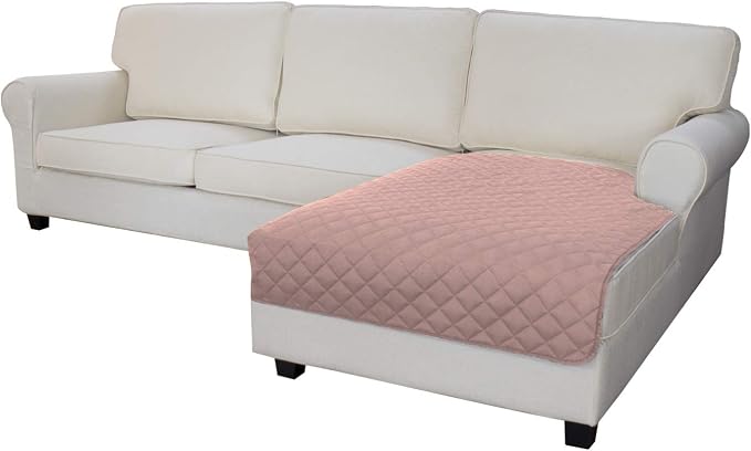 Easy-Going Sectional Couch Covers for Dogs L Shape Sofa Cover Reversible Sofa Slipcover Chaise Lounge Cover Furniture Protector Cover for Pets Dog Cat (42 x 52 inches, Pink/Pink)