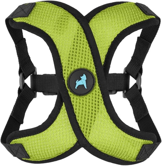 Gooby Comfort X Step in Lite Dog Harness - Choke Free, Escape Free with Light Breathable Mesh - Step in Dog Harness for Small Dogs Only - Quick Release Buckle, Metal D-Rings - Green, X-Small