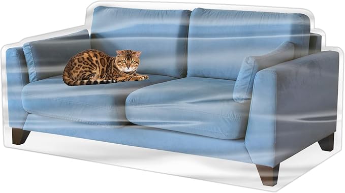 Imperius Clear Thick Heavy Duty Water Resistant Loveseat Sofa Cover,Waterproof Plastic Shield Covers for Loveseat Sofa Vinyl Sofa Cover to Prevent Scratching by Dogs and Cats