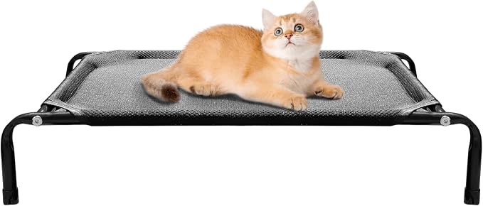 Newly Upgraded Elevated Cat Beds for Indoor - Washable Material, Comfortable Elevated Design for Cats, Ideal for Indoor Use to Keep Pets Cool and Cozy, Suitable for Small and Medium-Sized Cats