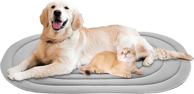 Papettly Pet Dog Cooling Mat 39“x27.5” Reversible Cooling Pad for Dogs and Cats, Comfort Ice Silk Cotton Summer Dog Bed Outdoor Indoor Washable, Ideal for Kennel Sofa Floor Car Seats