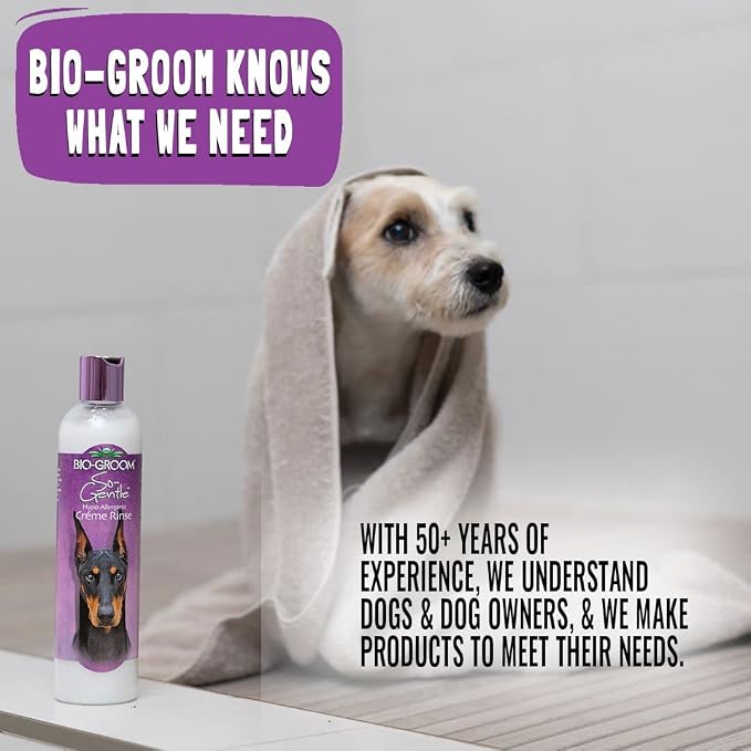 Bio-Groom Silk Creme Rinse Dog Conditioner - Conditioner for Dogs, Puppy Conditioner, Dog Conditioner Detangler, Dog Hair Conditioner - 32 Fl Oz 1-Pack