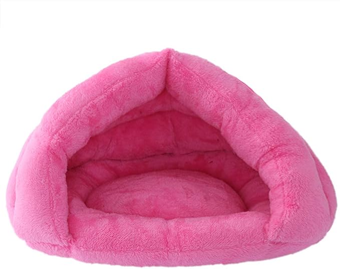Pet Tent Cave Bed for Small Medium Cats Dogs Pets Sleeping Bag Thick Fleece Warm Slipper Dog Bed Cuddler Burrow House Hole Igloo Nest Cozy Triangle Bed for Cat Puppy