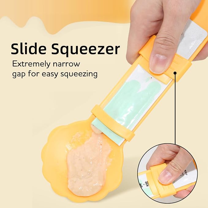 3pcs Cat Strip Feeders, Lickable Cat Strip Squeeze Spoon Multifunctional Cat Wet Treat Dispenser Spoon Cute Shell Shape Cat Food Spoon Cat Stick Feeder for Wet Food Cat Pet Supplies(3 Colors)
