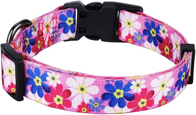Dog Collar Special Design Personalized Cute Girl Soft Collars Sunflower, Small