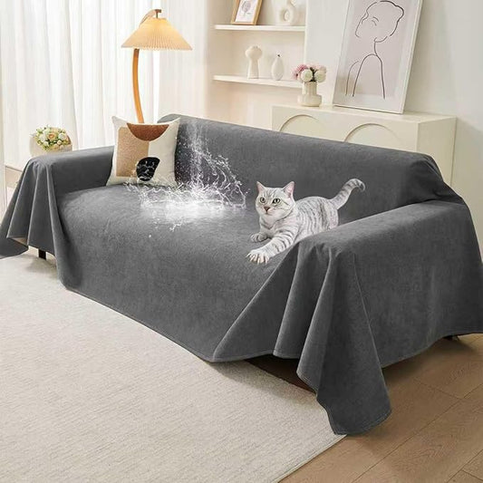 Warmstar Couch Protector from Cat Claws, Waterproof Couch Cover Anti Slip,Couch Cover 3 Cushion Sofa Washable,Anti-Scratch Pet Sofa Cover Heavy Duty,71"X150", Dark Grey