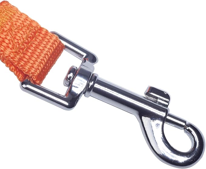 Dog/Puppy Obedience Recall Training Agility Lead - 15ft 20ft 30ft 50ft Training Leash - Great for Play, Camping, or Backyard - Orange 15ft (15Feet, Orange)