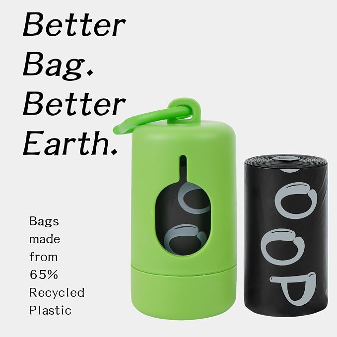 Dog Poop Bags with Dispenser, 630 Count Extra Thick Leak-Proof Waste Bags, Plant-Based Material, 13x9 Inch for Bags for Dogs Walking and Cat Litter