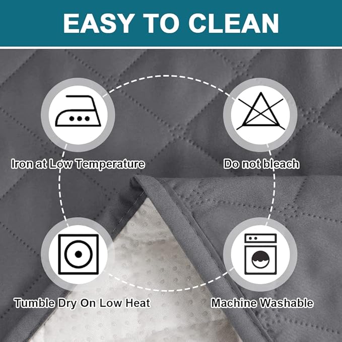 Turquoize 100% Waterproof Couch Cover Sofa Covers for 2 Cushion Couch Loveseat Covers Triple Non-Slip Couch Cover for Dogs Washable Furniture Protector Cover for Pets, Kids,Dog (Loveseat 54", Gray)