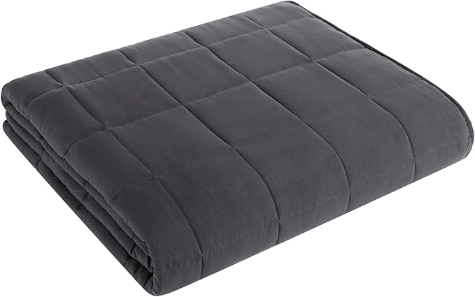 L'AGRATY King Size Weighted Blanket 20lbs - 88"x104" Cooling Breathable Heavy Blanket with Glass Beads for Adult All-Season