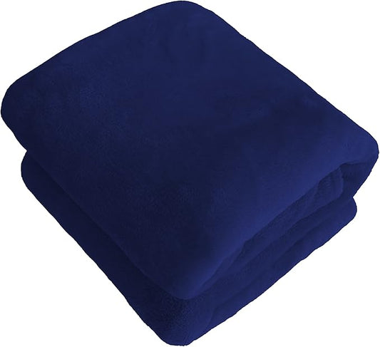 iMaylex Soft Puppy Flannel Fleece Blanket for Pet Dog Cat, Plush Microfiber, Cozy and Lightweight, Navy Blue, Pet, 27 x 39 inch (70 x 100 cm)