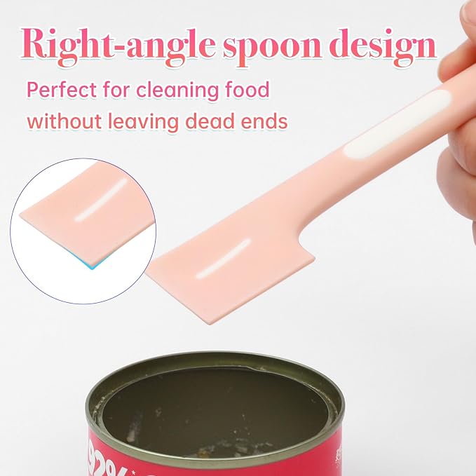 4 PCS Pet Food Spoon, Cat Wet Food Spoon Pet Food Mixing Spoons Set Cat Spatula Dog Food Can Supplies Canned Scoop for Dog Cat Feeding Can