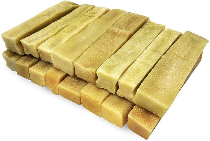 EcoKind Yak Cheese Himalayan Dog Chews, Yak Chews for Large Dogs, Long Lasting Bone for Aggressive Chewers, 3 Ingredients Natural High Protein Treats, No Additives or Lactose, Large - 20+ Chews (5 lb)