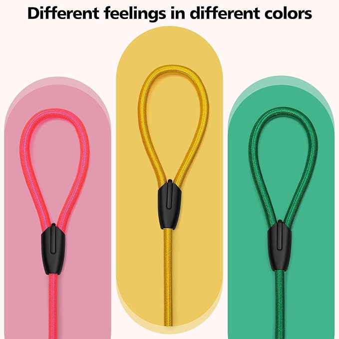 FOVRLZSE 3-Pack Adjustable No-Pull Dog Slip Leads 3 Colors (Yellow/Pink/Green) - Dogs' Fave Hues, Easy On/Off, No Collar Needed, Ideal for Training & Walking
