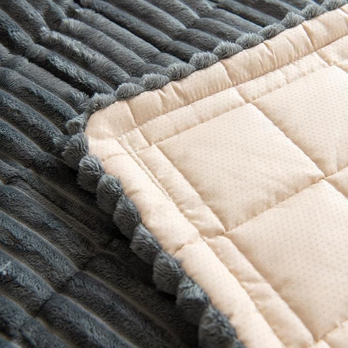 Gumfolk Pet Couch Covers for Sofa Slipcovers Couch Protector for Dogs Washable Cushion Cover, Sofa Pad Blanket Furniture, Dark Grey, 27in*47in