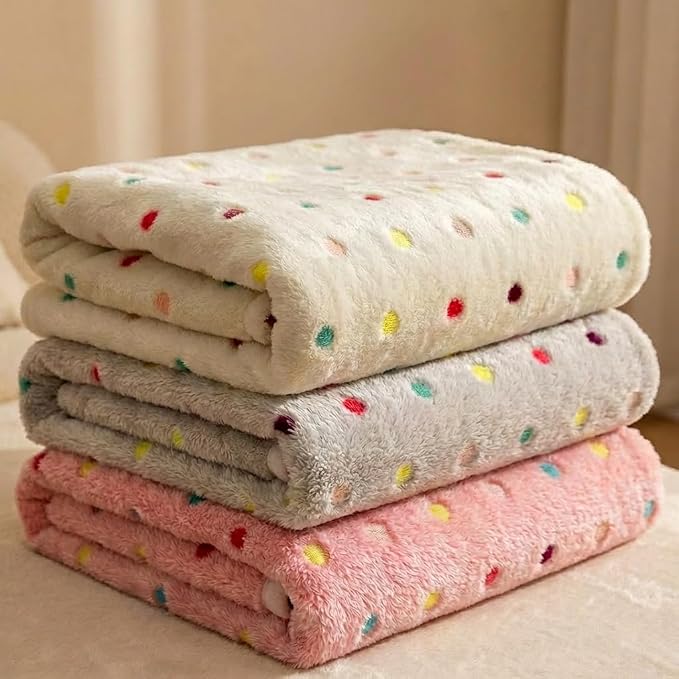 Dog Blankets for Medium Large Dogs Washable, 3 Pack Pet Blanket Washable 60" x 50", Fuzzy Soft Puppy Blanket Throw Cover for Kennel Crate Bed, Blanket for Dogs, Pet Blankets for Dog