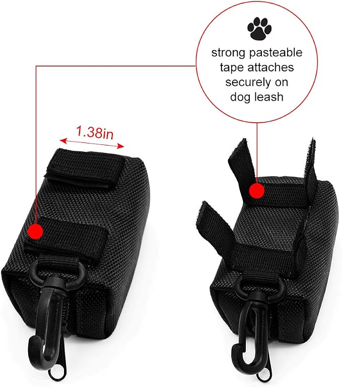 SLOSN 3 Pack Pet Waste Bag Dispenser with Zippered Portable Dog Poop Bag Holder, Great Accessory for Walking, Running with Dog (RoseRed Green Black)