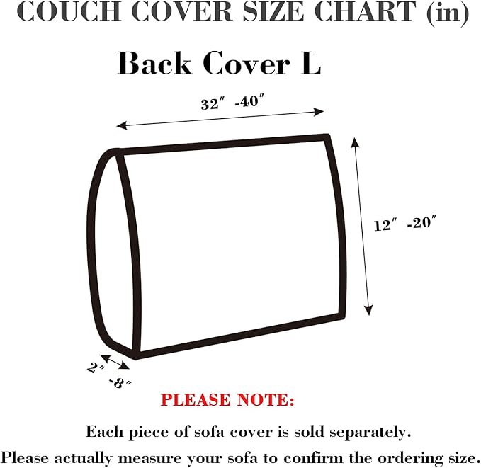 Couch Cushion Covers Sofa Covers Couch Covers for Sofa Pet Friendly Universal Sofa Covers Washable Stretch Slipcovers for Sectional Sofa (Texture Gray,Back Cover L)