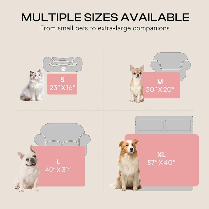 Luciphia Soft 300GSM Fleece Pet Blanket for Small Medium Large Dogs Washable 3D Textured Flannel Cat Puppy Decorative Furniture Protector Throw Durable Pink, XL(57''x40'')
