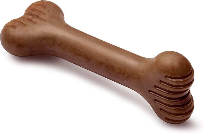 Benebone Bone Durable Dog Chew Toy for Aggressive Chewers, Real Bacon, Made in USA, Medium