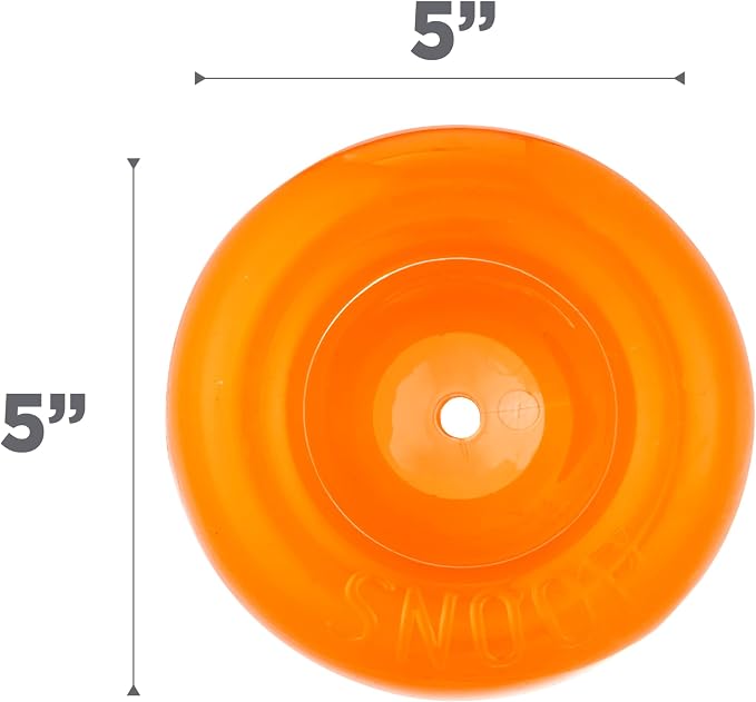 Outward Hound by Planet Dog Snoop Dog Toy – Treat‑Dispenser Puzzle Ball, Interactive Slow Feeder, Medium to Large Dogs, Bouncy & Mint-Infused, Orange, 5"