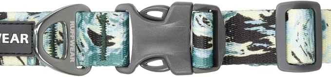 Ruffwear, Front Range Dog Collar, Adjustable Tubelok Webbing, Lightweight, Side Release Buckle, Aluminum V-Ring, Durable for Everyday Use, Sweeping Sage, 20"-26"