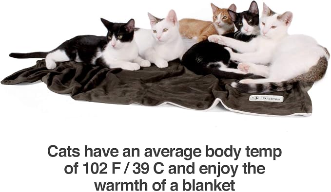 PetFusion Premium Pet Blanket, Multiple Sizes for Dogs & Cats. [Reversible Micro Plush]. 100% Soft Polyester, Brown, Large (53 x 41) (PF-PB1B)