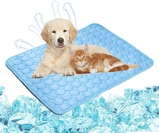 Pawlab Cooling Mat,Pawlab Cooling Mat for Dogs,King Size Self Cooling Mattress (Blue, X-Large)