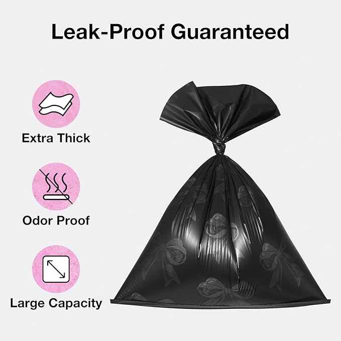VETRESKA Dog Poop Bags with Dispenser, Leak Proof and Extra Thick Pet Waste Bags for Dog Walking and Cat Litter, Rose & Honey Scented, 105 Count