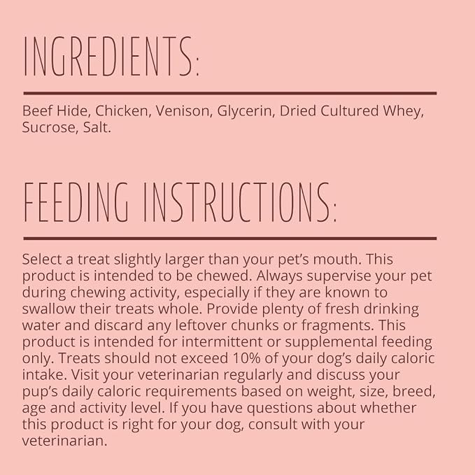 Better Belly Highly Digestible Rawhide Small Roll Chews, Treat Your Dog to a Chew with NO Artificial Colors or Flavors