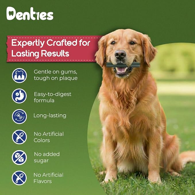Dental Chews for Dogs–Dental Sticks for Small Dogs(Up to 22lbs), Dog Dental Treat Cleans Teeth, Freshen Breath, Reduce Plaque Tartar, Chicken Spirulina & Mint Recipe, 16 oz Pack, 35 Treats