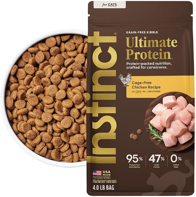 Instinct Ultimate Protein, Natural Dry Cat Food, Grain Free Recipe - Cage Free Chicken, 4 lb. Bag